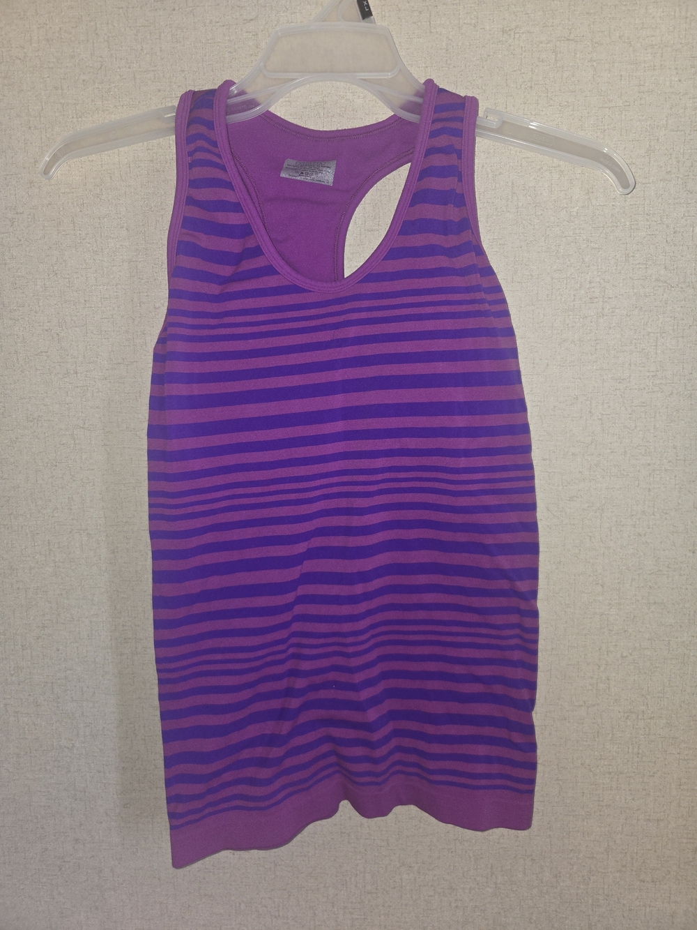 Athleta Purple and Violet Striped Racerback Tank Size Small